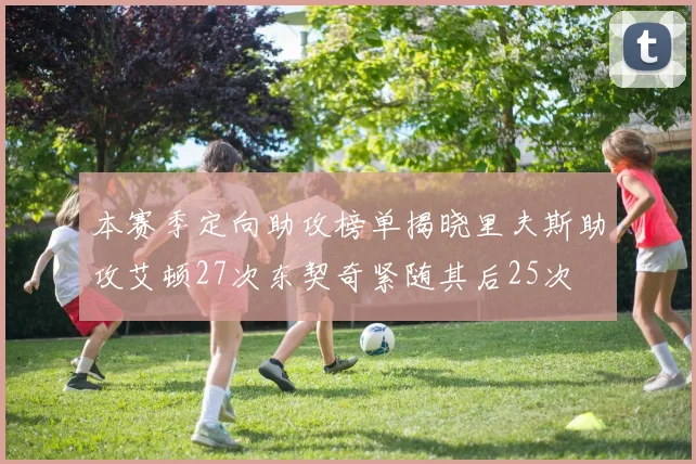 本赛季定向助攻榜单揭晓里夫斯助攻艾顿27次东契奇紧随其后25次