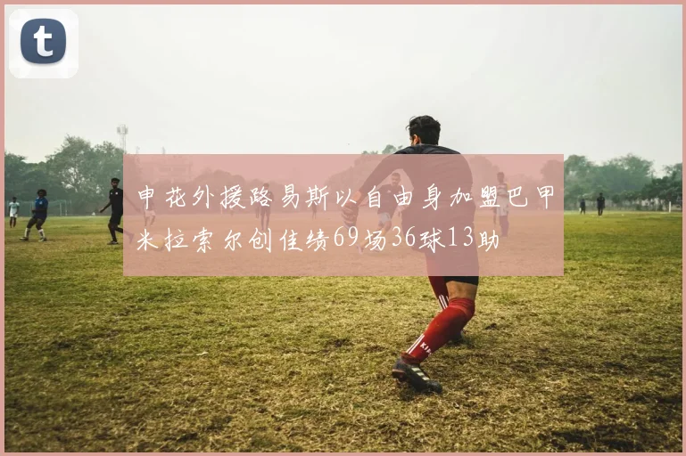 申花外援路易斯以自由身加盟巴甲米拉索尔创佳绩69场36球13助